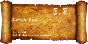 Beros Rea névjegykártya