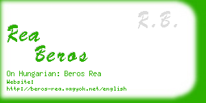 rea beros business card
